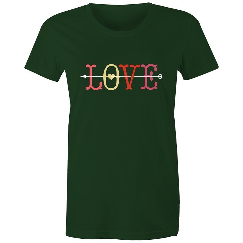 Women's Love With Cupid Arrow T-shirt
