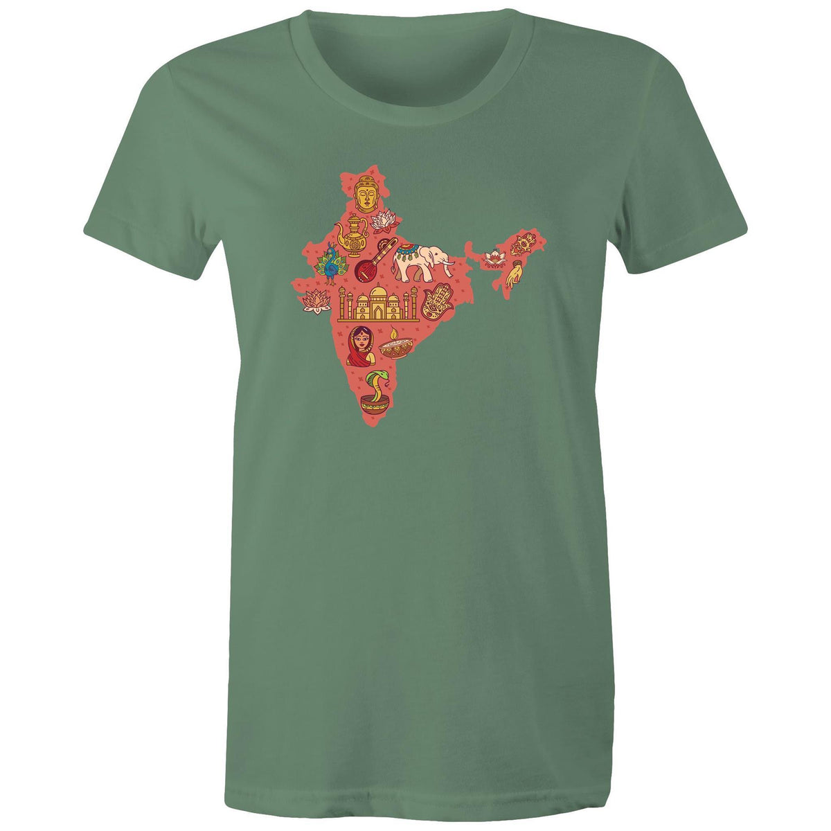 Women's Map Of India T-shirt