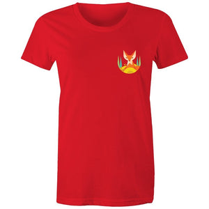 Women's Geometric Fox Pocket T-shirt