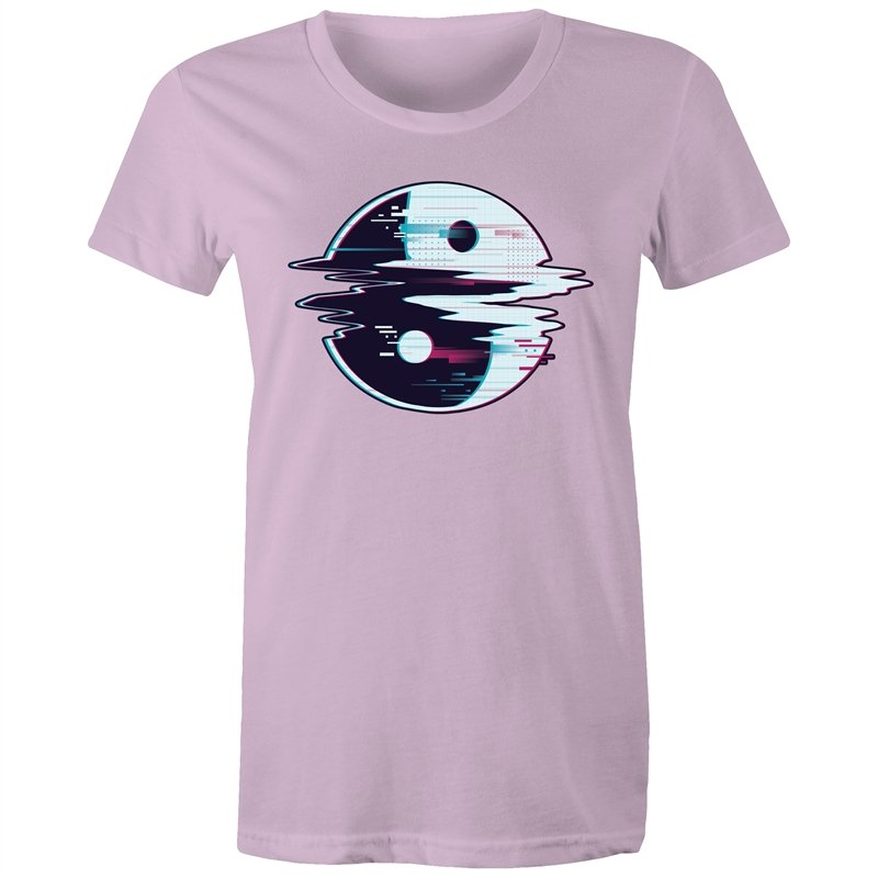 Women's Glitching Yin Yang T-shirt