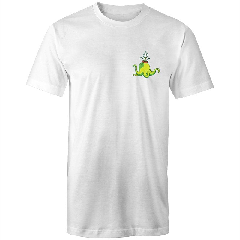 Men's Long Styled Tentacle Monster Pocket T-shirt