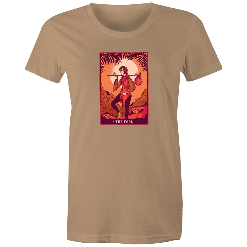 Women's Funny The Fool Tarot Card T-shirt