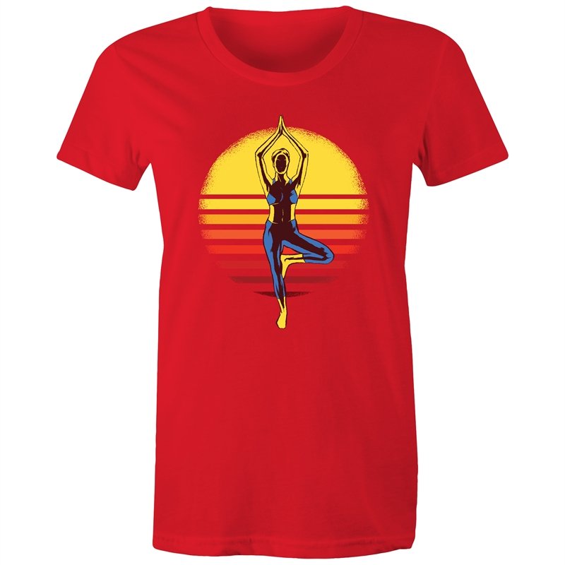 Women's Yoga Sunset T-shirt