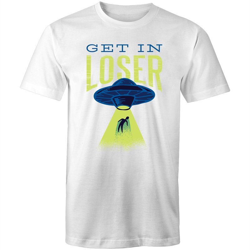 Men's Funny Get In Loser Alien T-shirt