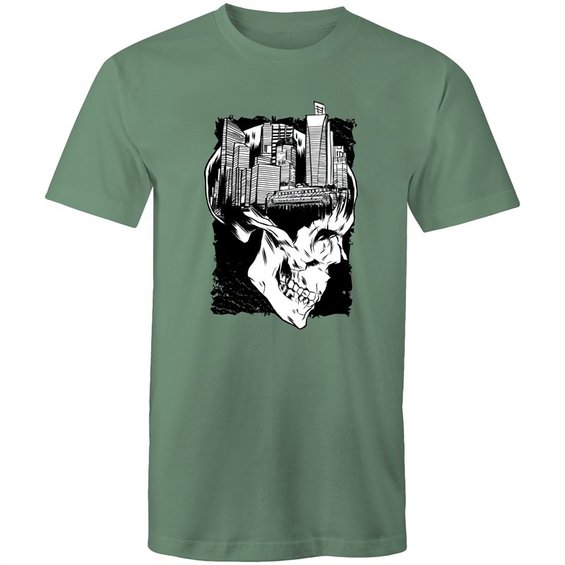 Men's City Skull Creative T-shirt