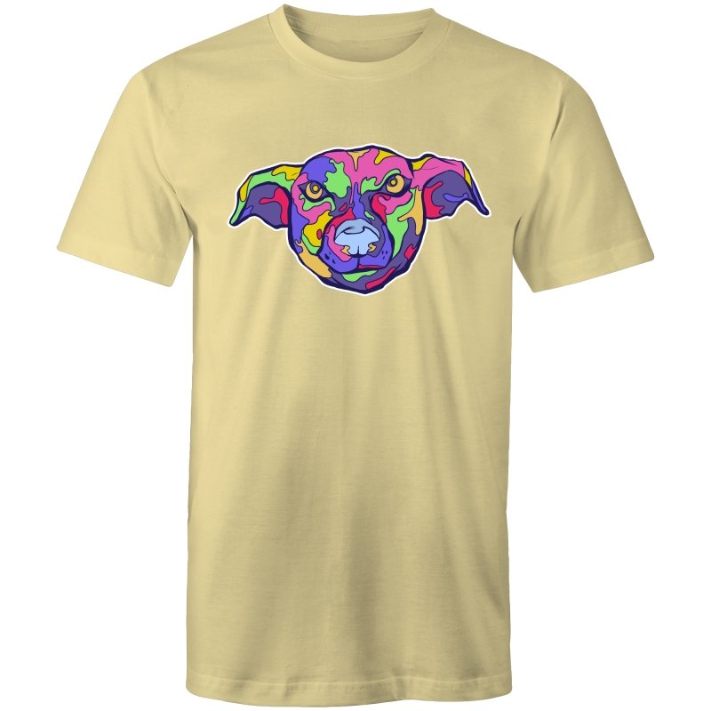 Men's Trippy Multi-Colour Dog T-shirt