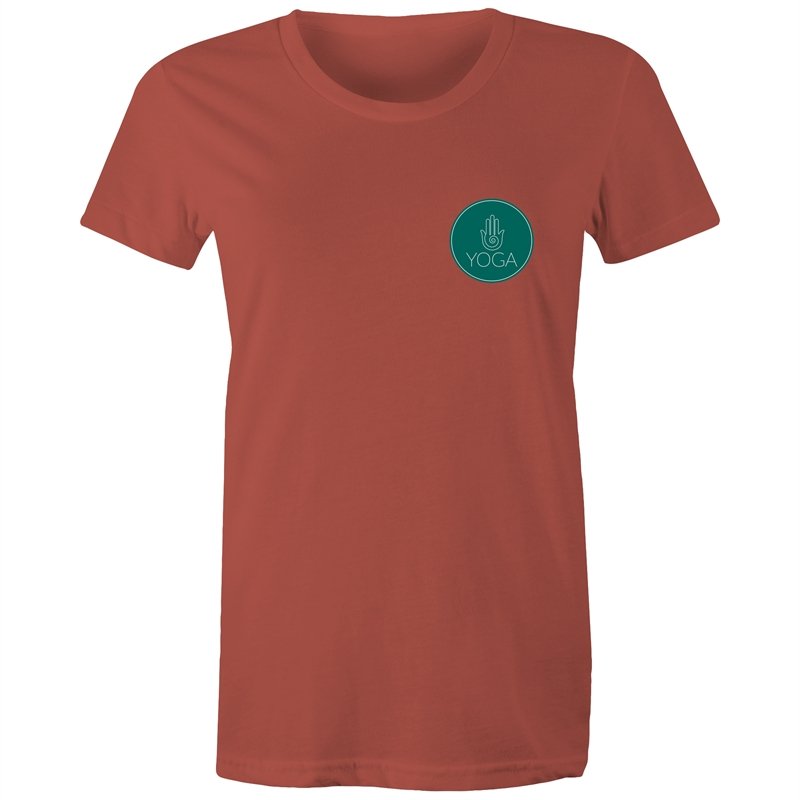 Women's Yoga Logo Pocket Print T-shirt