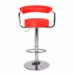 2 PCS Red Bar Stool With Gas Lift