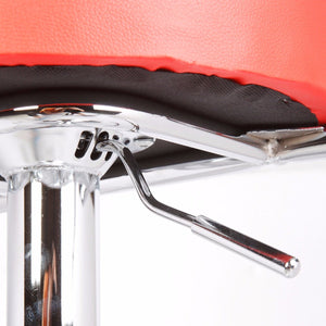 2 PCS Red Bar Stool With Gas Lift