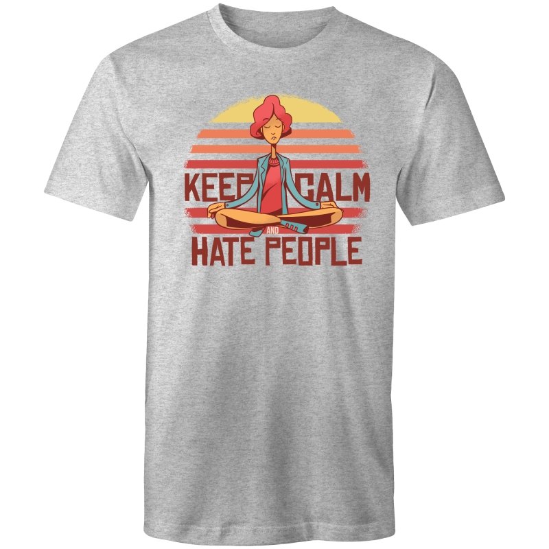 Men's Funny Keep Calm And Hate People T-shirt