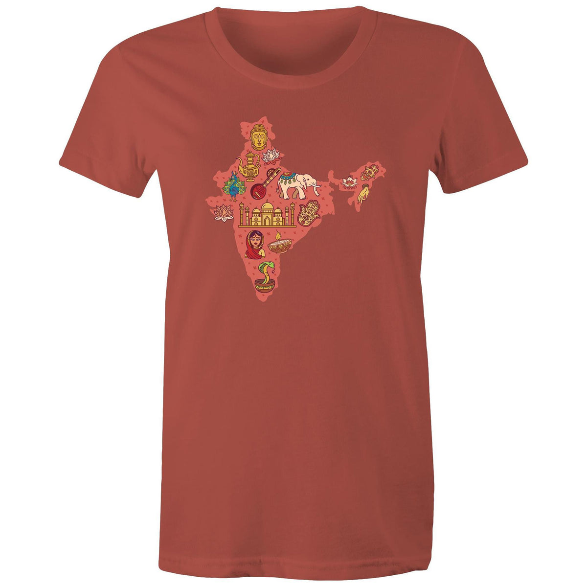 Women's Map Of India T-shirt