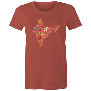 Women's Map Of India T-shirt
