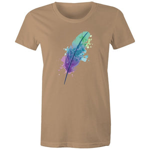 Women's Watercolour Feather T-shirt
