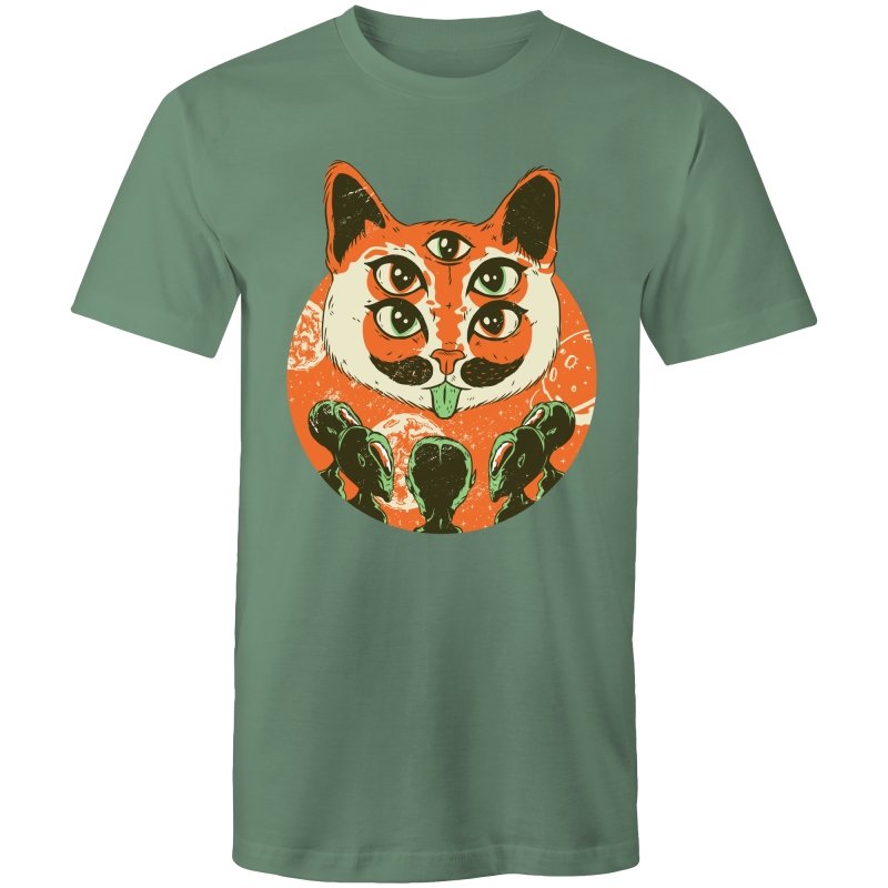 Men's Trippy Cat Alien T-shirt