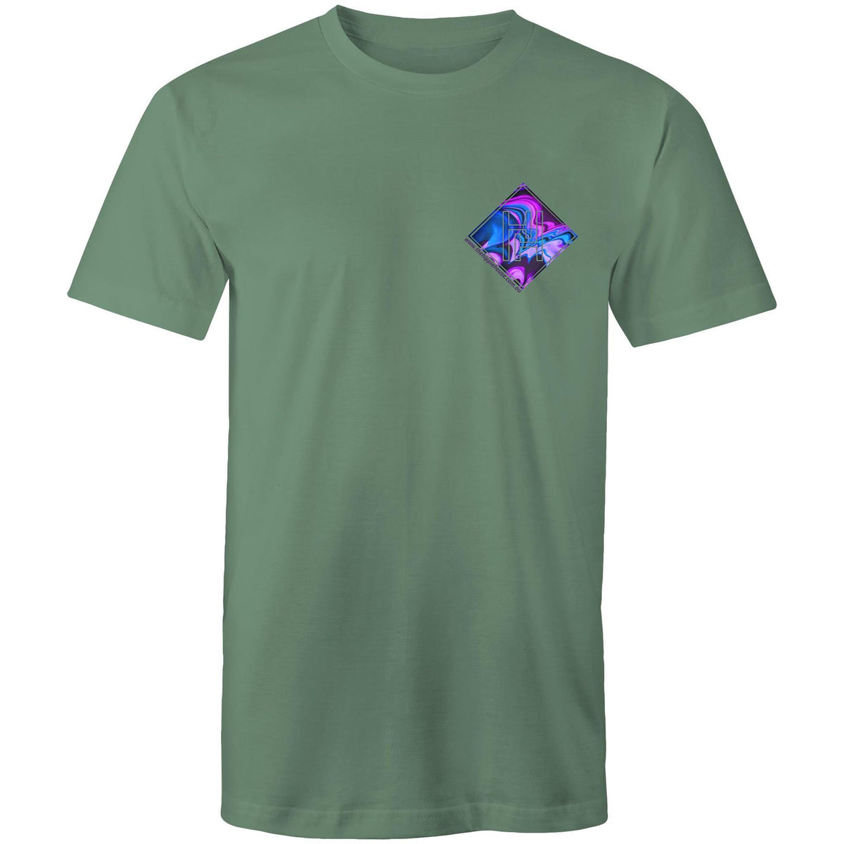 Men's Purple Wave Hippie House Pocket T-Shirt