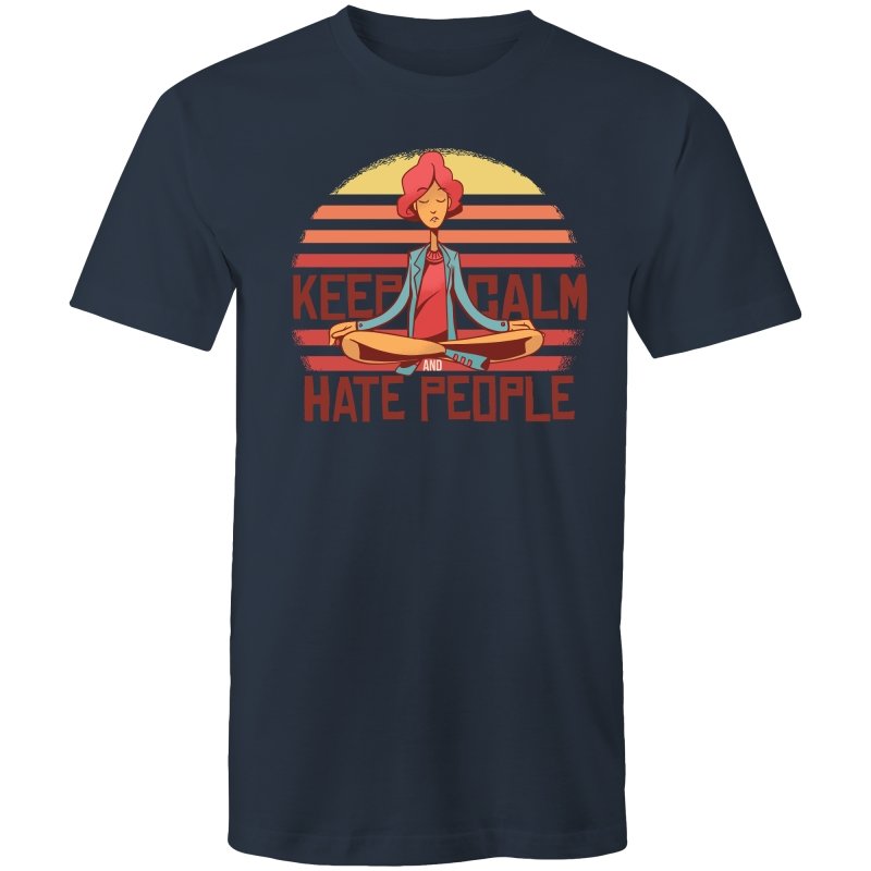 Men's Funny Keep Calm And Hate People T-shirt