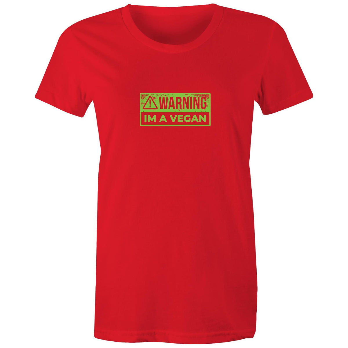 Women's Vegan Warning T-shirt