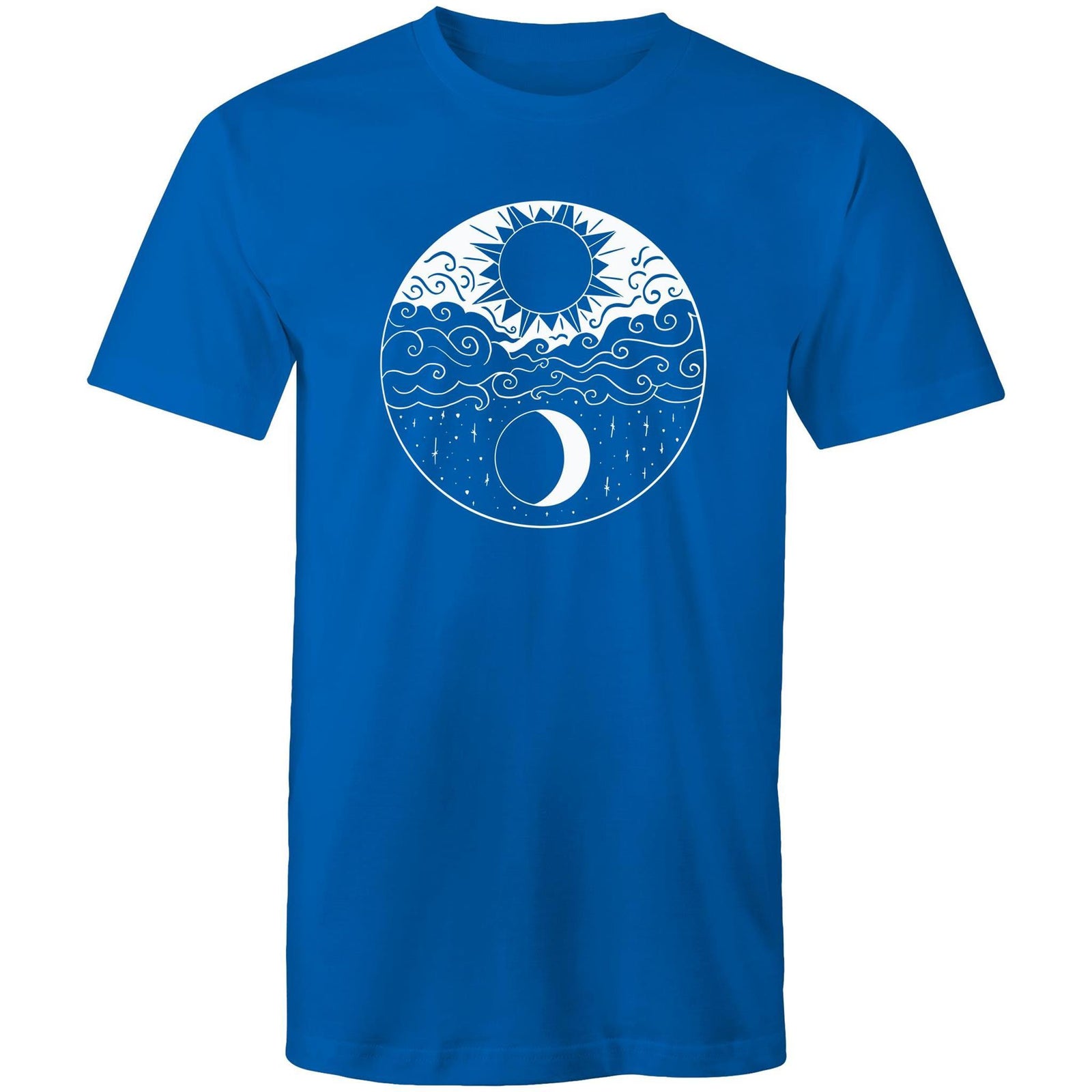 Men's Cool Sun And Moon Art T-shirt