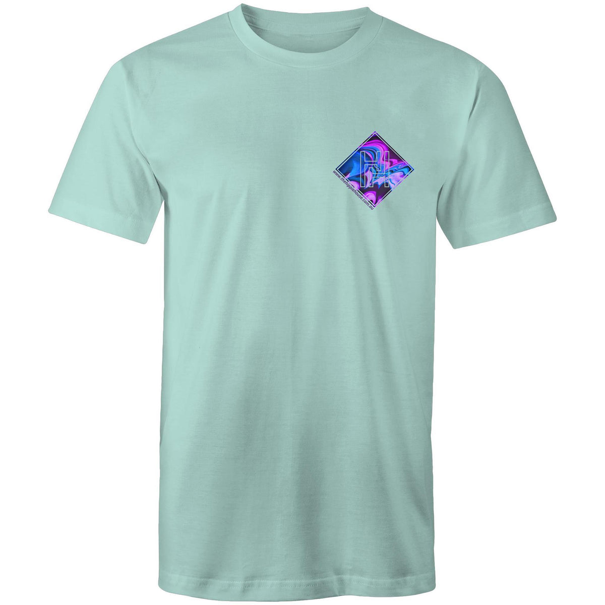 Men's Purple Wave Hippie House Pocket T-Shirt