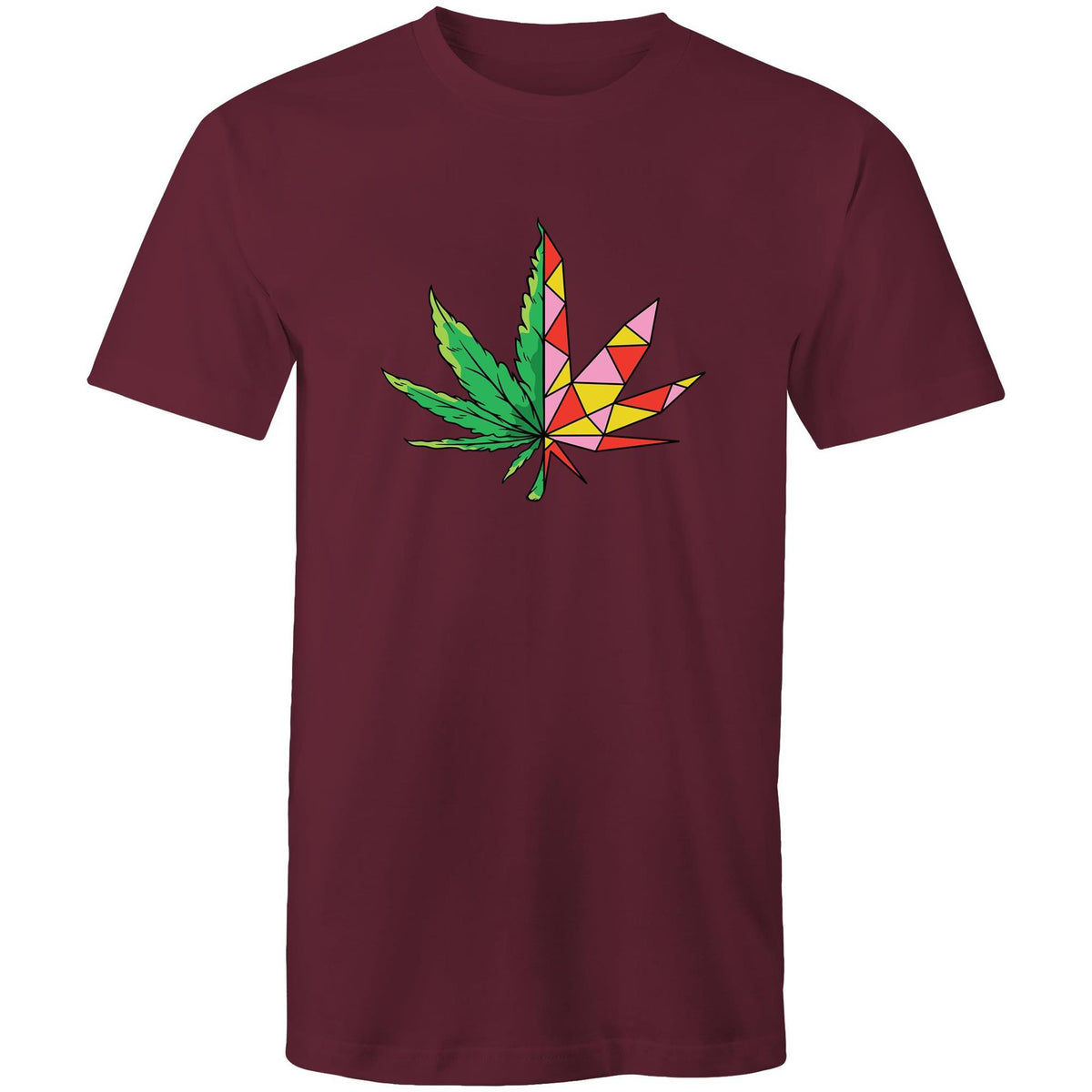 Men's Geometric Hemp Leaf T-shirt