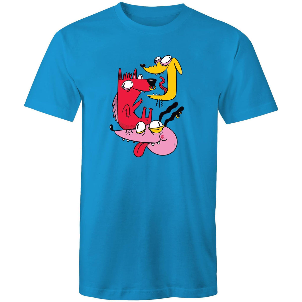 Men's Crazy Dogs Cartoon T-shirt