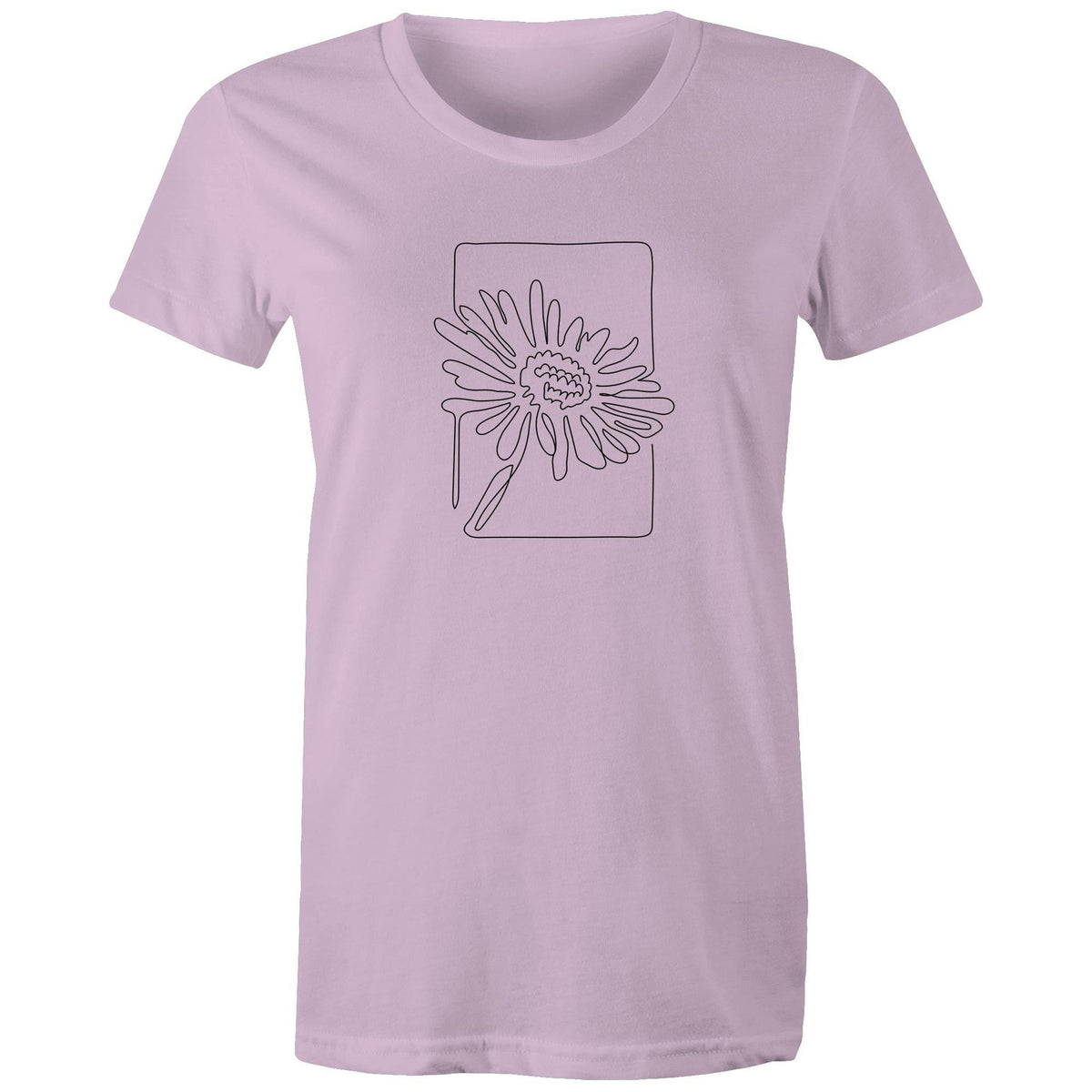 Women's Flower Line Art T-shirt