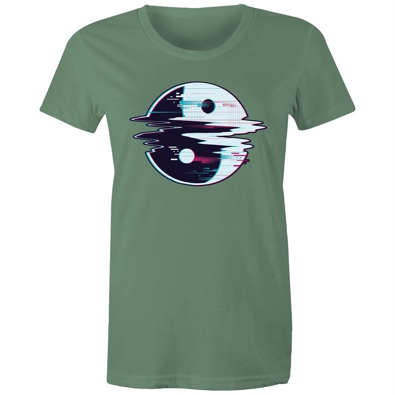 Women's Glitching Yin Yang T-shirt