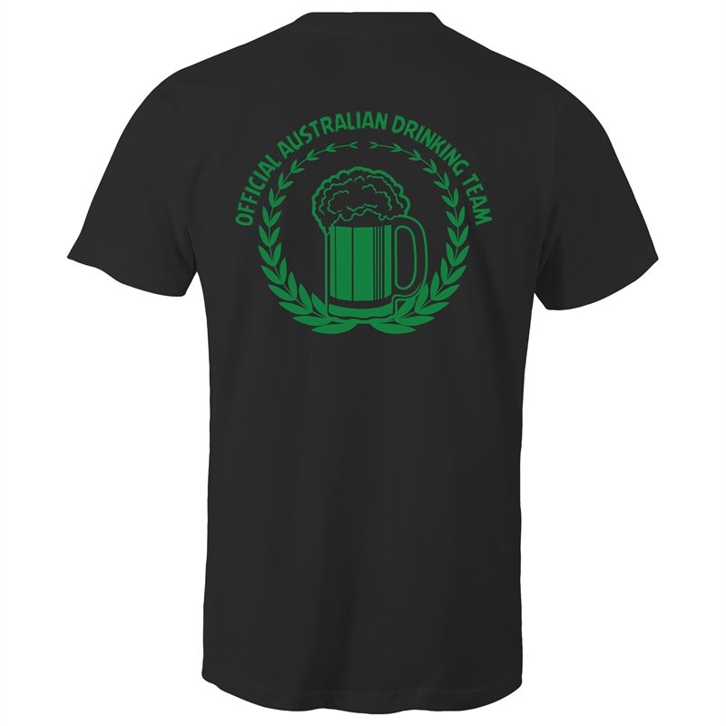 Men's Australian Drinking Team (Front + Back Print) T-shirt