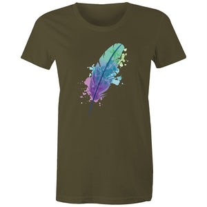 Women's Watercolour Feather T-shirt