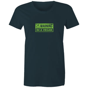 Women's Vegan Warning T-shirt