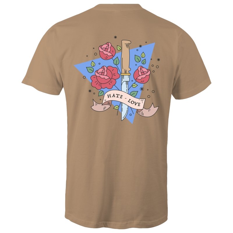 Men's Hate And Love Print T-shirt
