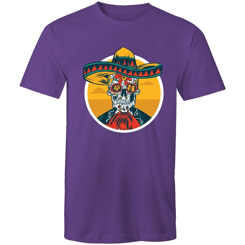 Men's Floral Mexican Skull T-shirt