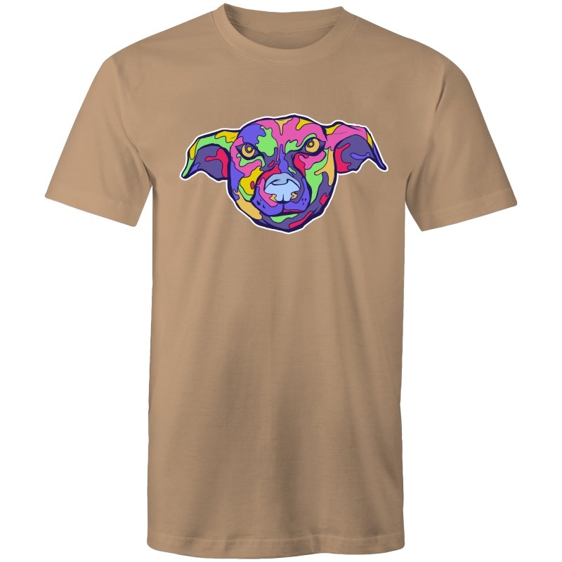 Men's Trippy Multi-Colour Dog T-shirt