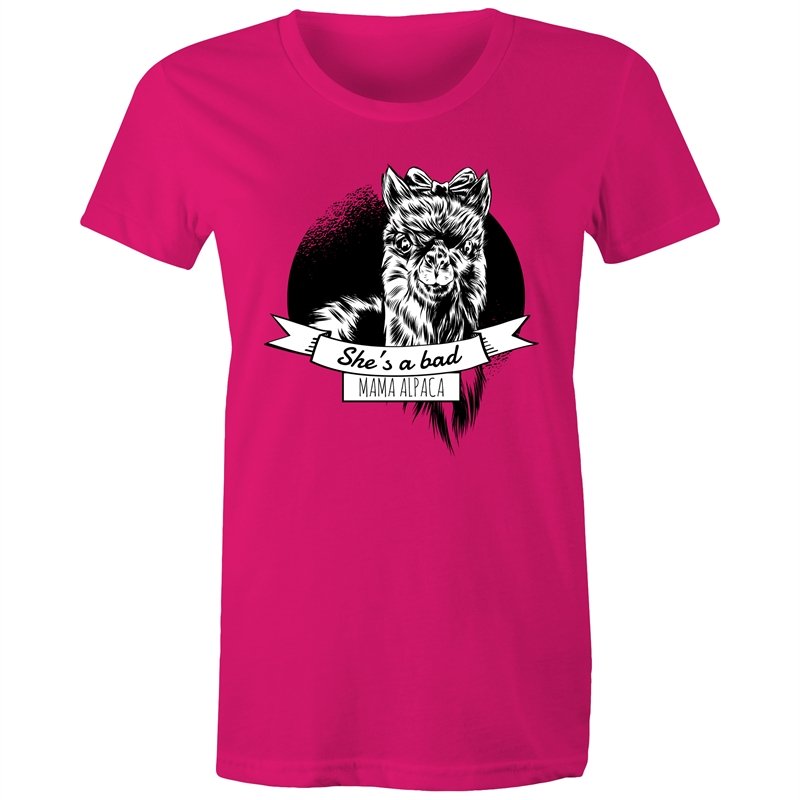 Women's She's A Bad Mama Alpaca T-shirt
