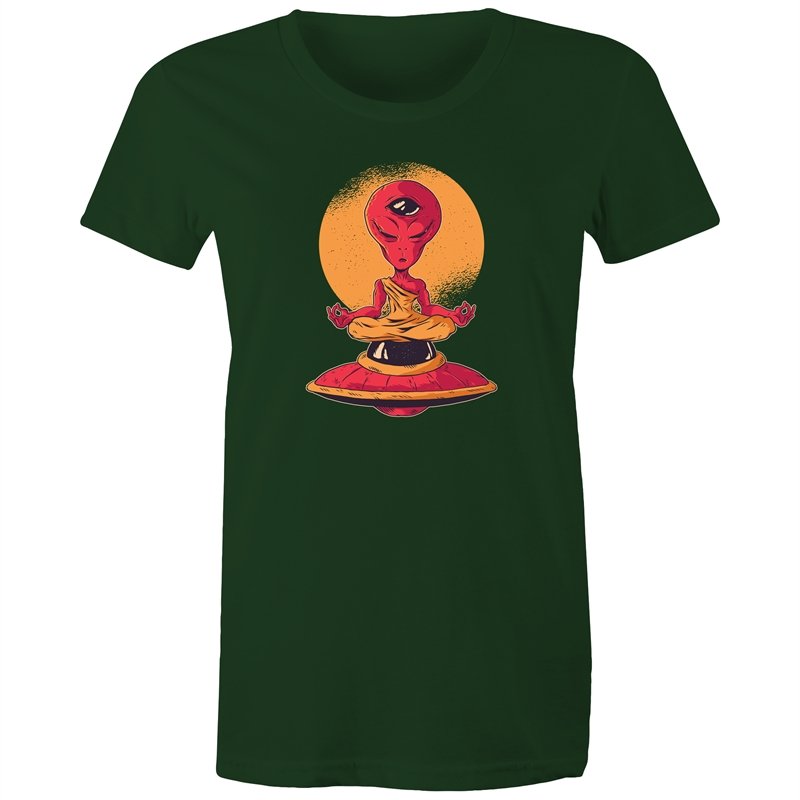 Women's Meditating Alien T-shirt