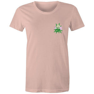 Women's Psychedelic Plant Pocket T-shirt