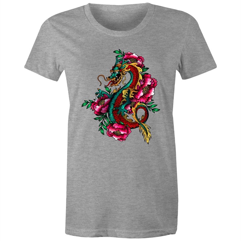 Women's Floral Dragon T-shirt