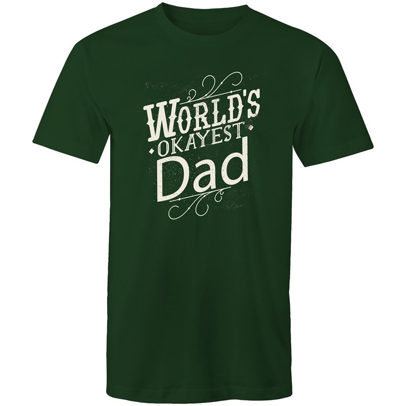 Men's Funny World's Okayest Dad T-shirt