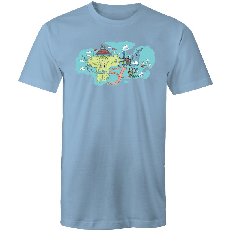 Men's Green God Illustration T-shirt