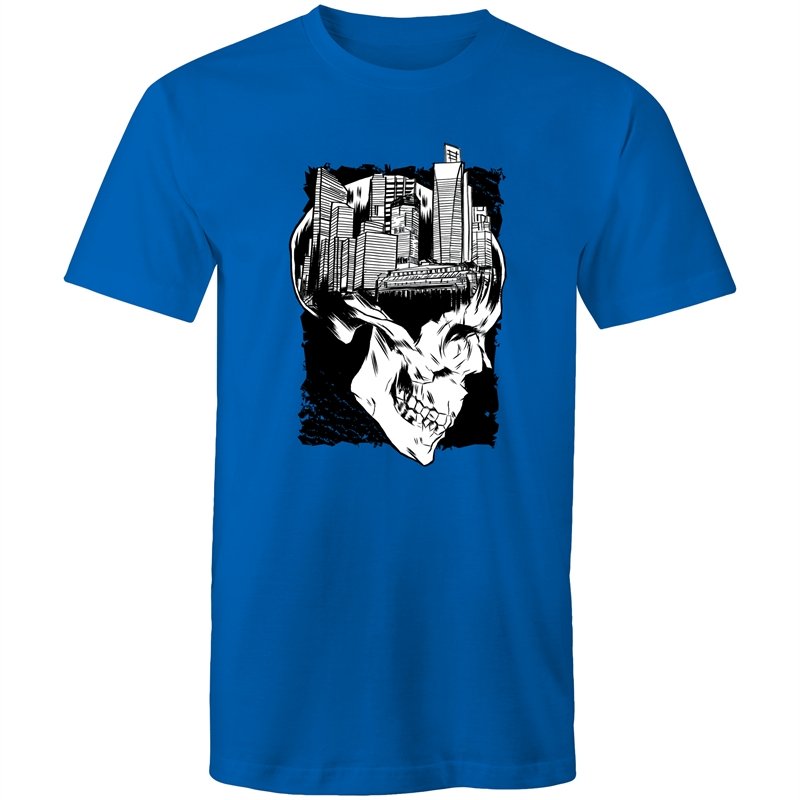 Men's City Skull Creative T-shirt