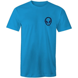 Men's Blue Alien Pocket T-shirt