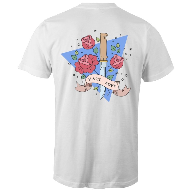 Men's Hate And Love Print T-shirt