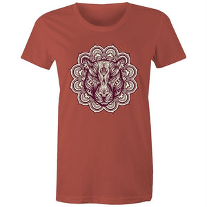 Women's Mandala Lotus Jaguar T-shirt