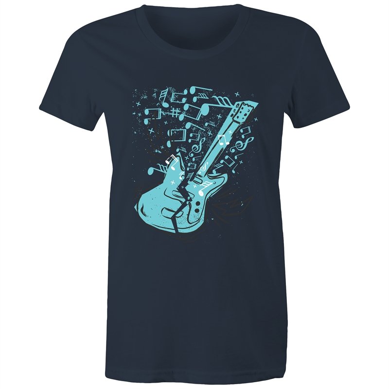 Women's Aqua Guitar T-shirt