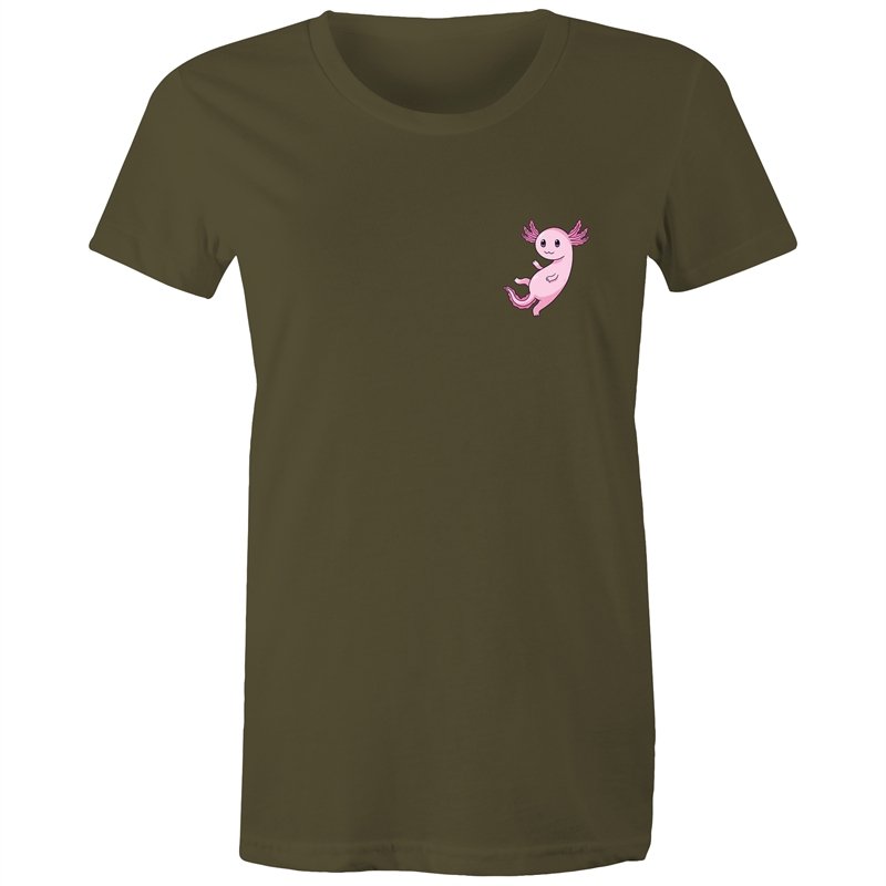 Women's Pink Pocket Print Creature T-shirt