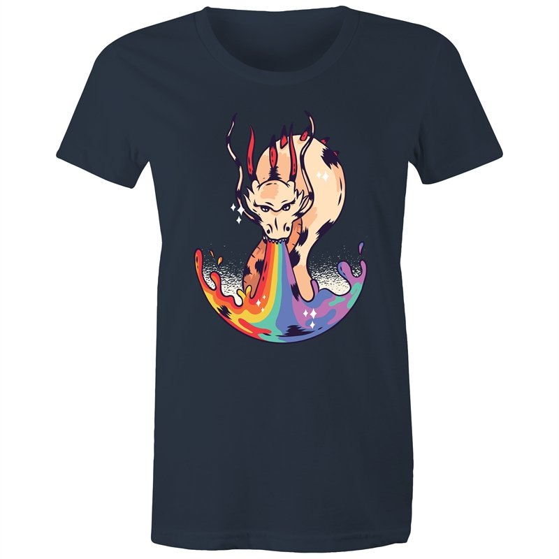 Women's Dragon Rainbow Fire T-shirt