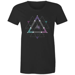 Women's Geometric Space T-shirt