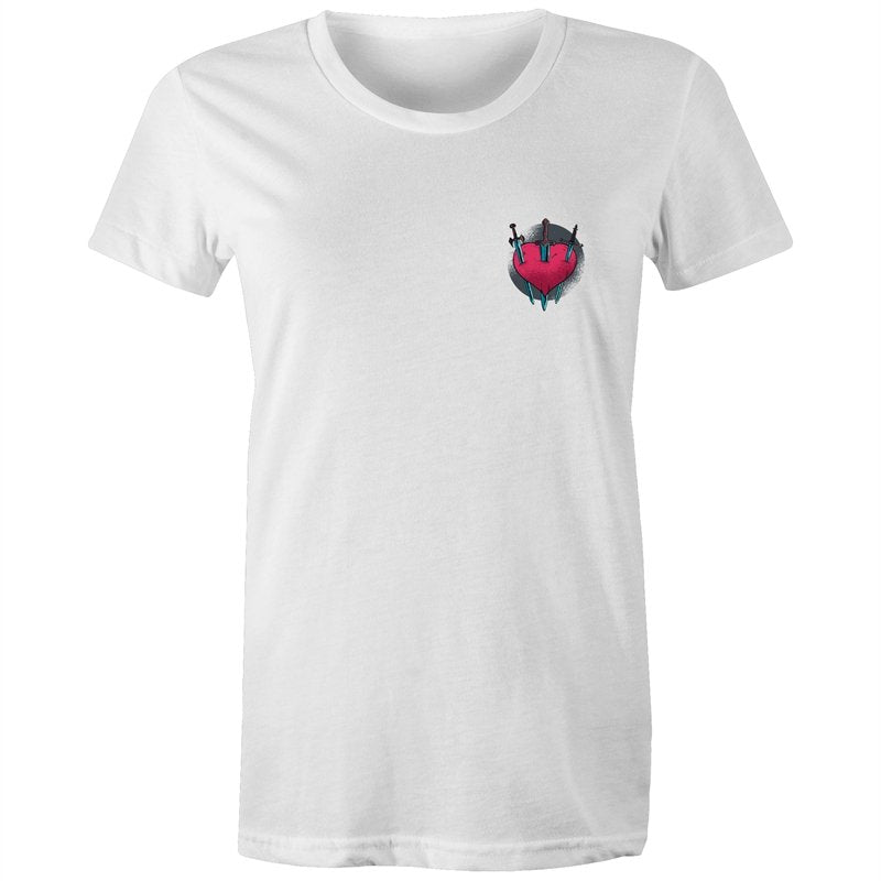 Women's Heart Swords Pocket T-shirt