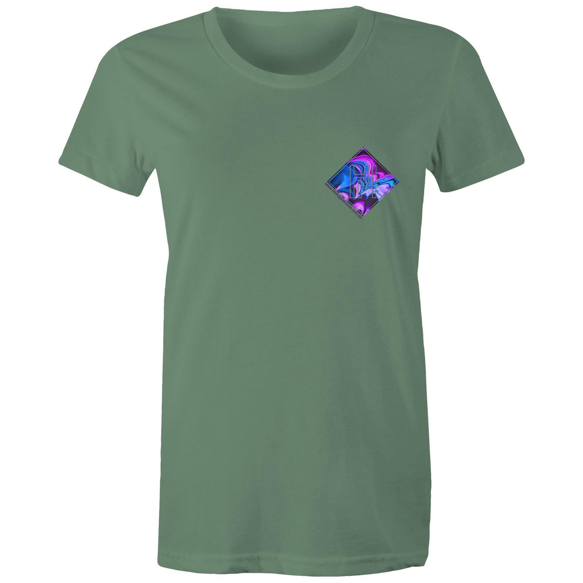 Women's Purple Waves Pocket Tee - The Hippie House
