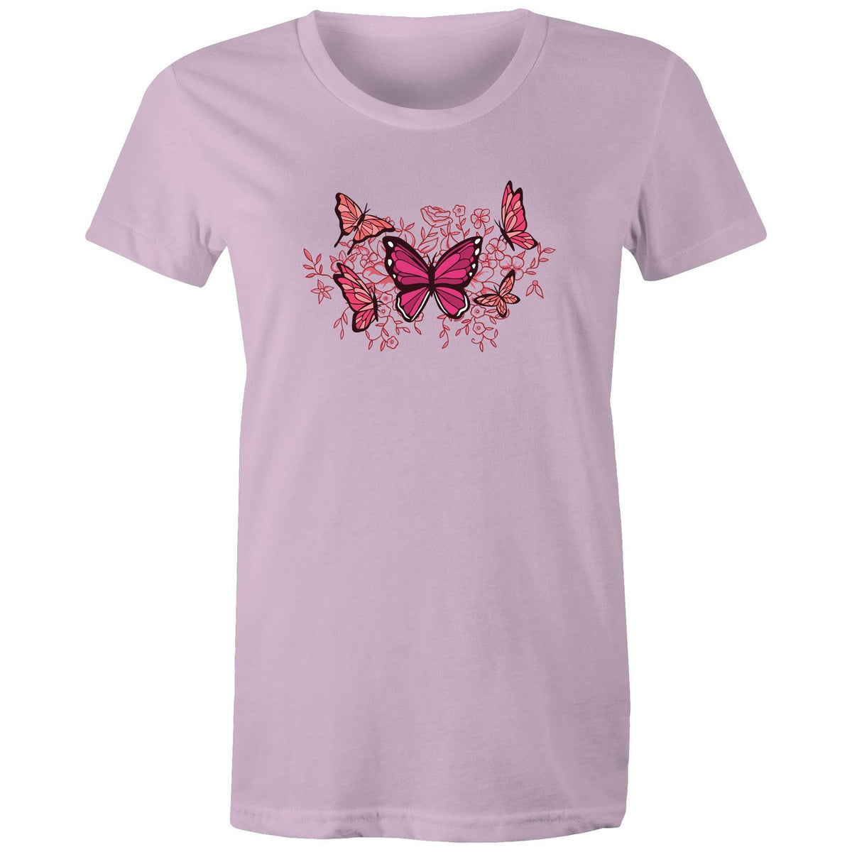 Women's Butterflies and Flowers T-shirt
